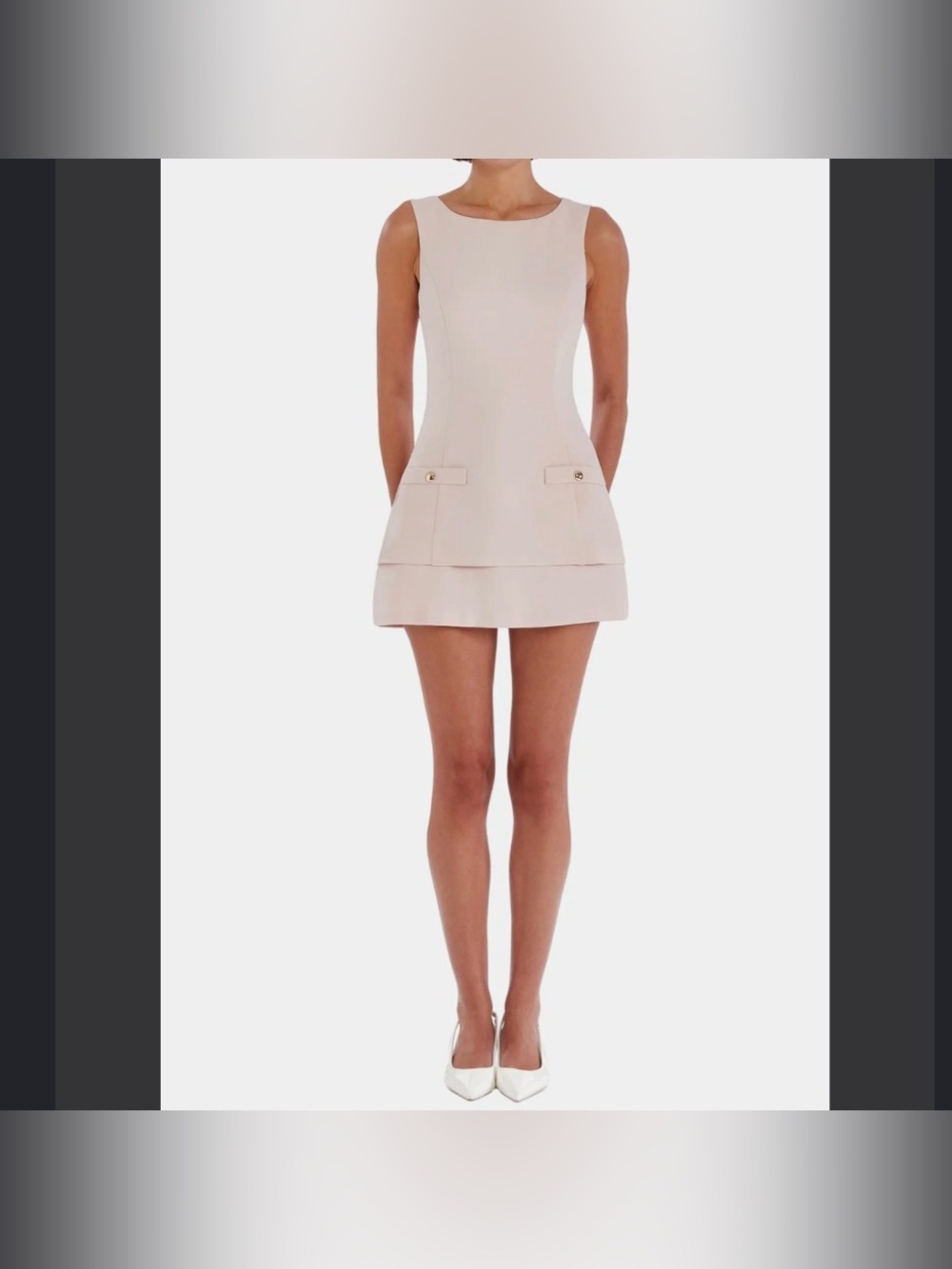 Amanda Uprichard Maven Skort Romper Pale Pink M Office Siren Preppy Minimalist